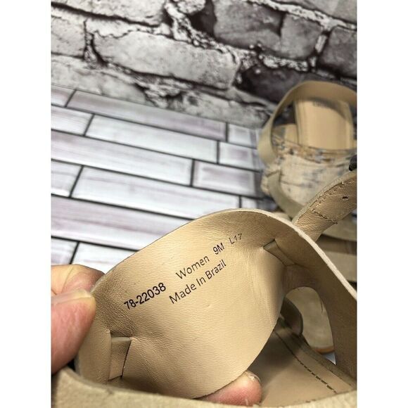 Johnston & Murphy Kayla Taupe Leather Heel Strappy Sandals Women’s Sz 9M US/40EU - Picture 9 of 16